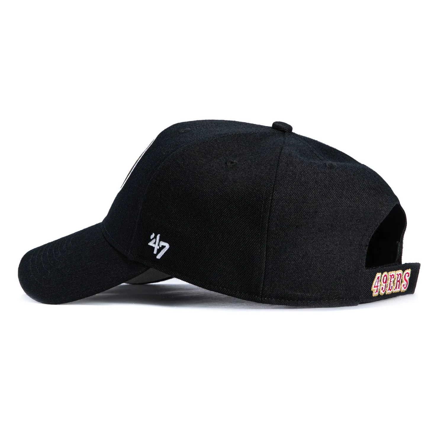47 Brand San Francisco 49ers otc MVP Adjustable Velcro Hat - Black sold by Hat Club product image thumbnail 2