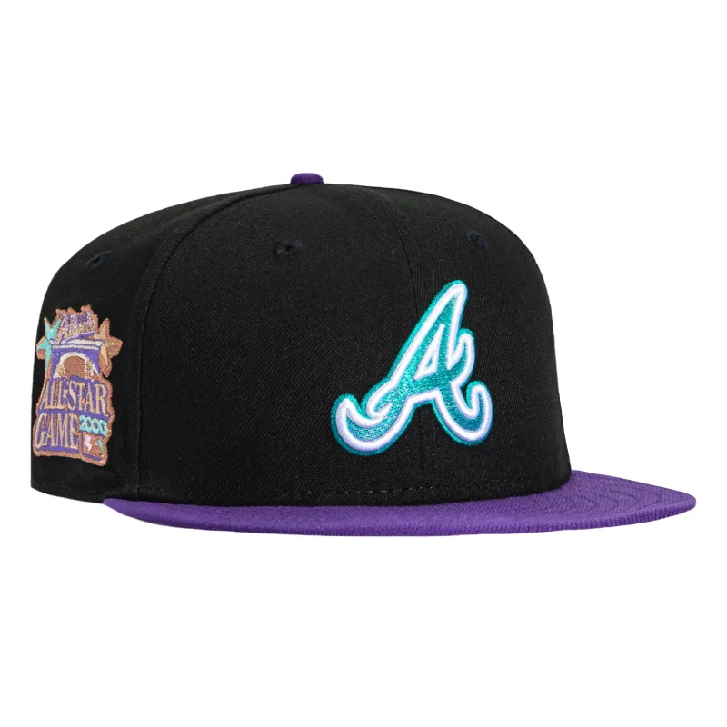 New Era 59Fifty Atlanta Braves 2000 All Star Game Patch Gradient Hat - Black, Purple, Teal sold by Hat Club