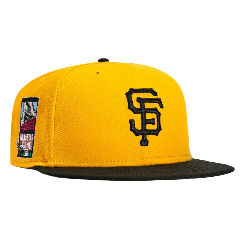 New Era 59Fifty San Francisco Giants 2007 All Star Game Patch Hat - Gold, Black sold by Hat Club