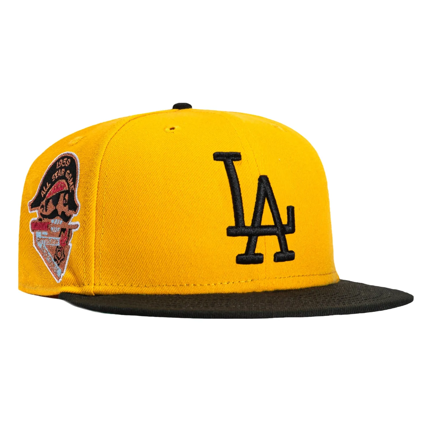 New Era 59Fifty Los Angeles Dodgers 1959 All Star Game Patch Hat - Gold, Black sold by Hat Club