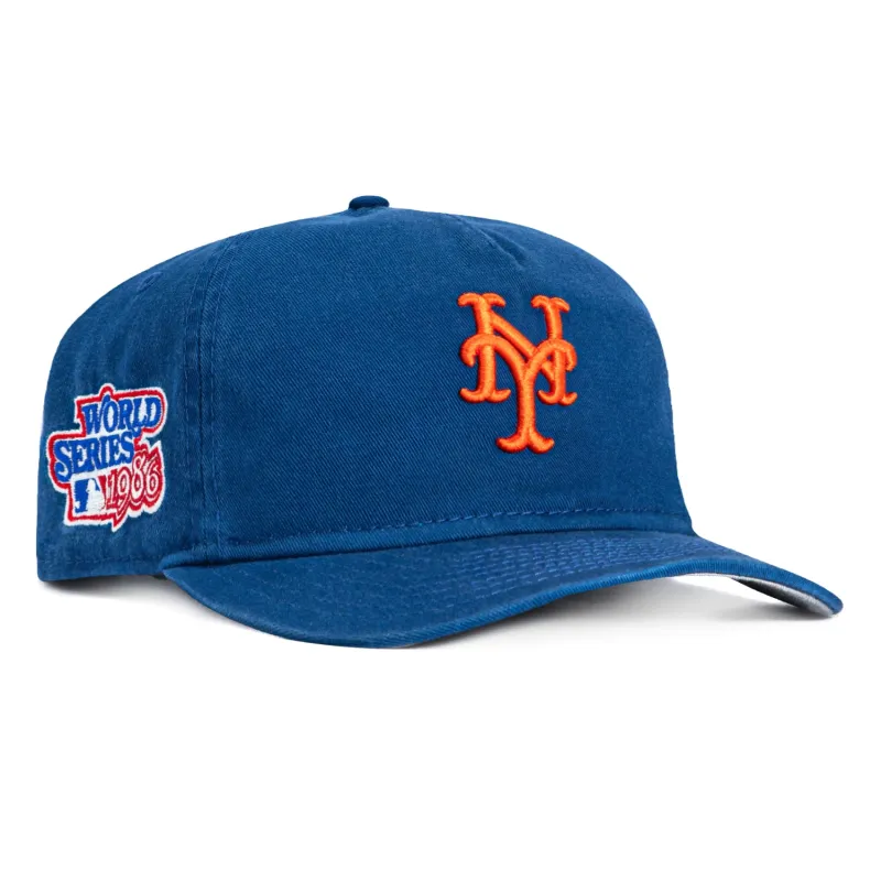 New Era 19Twenty New York Mets 1986 World Series Patch 1920 Championship Snapback Hat - Royal made by New Era