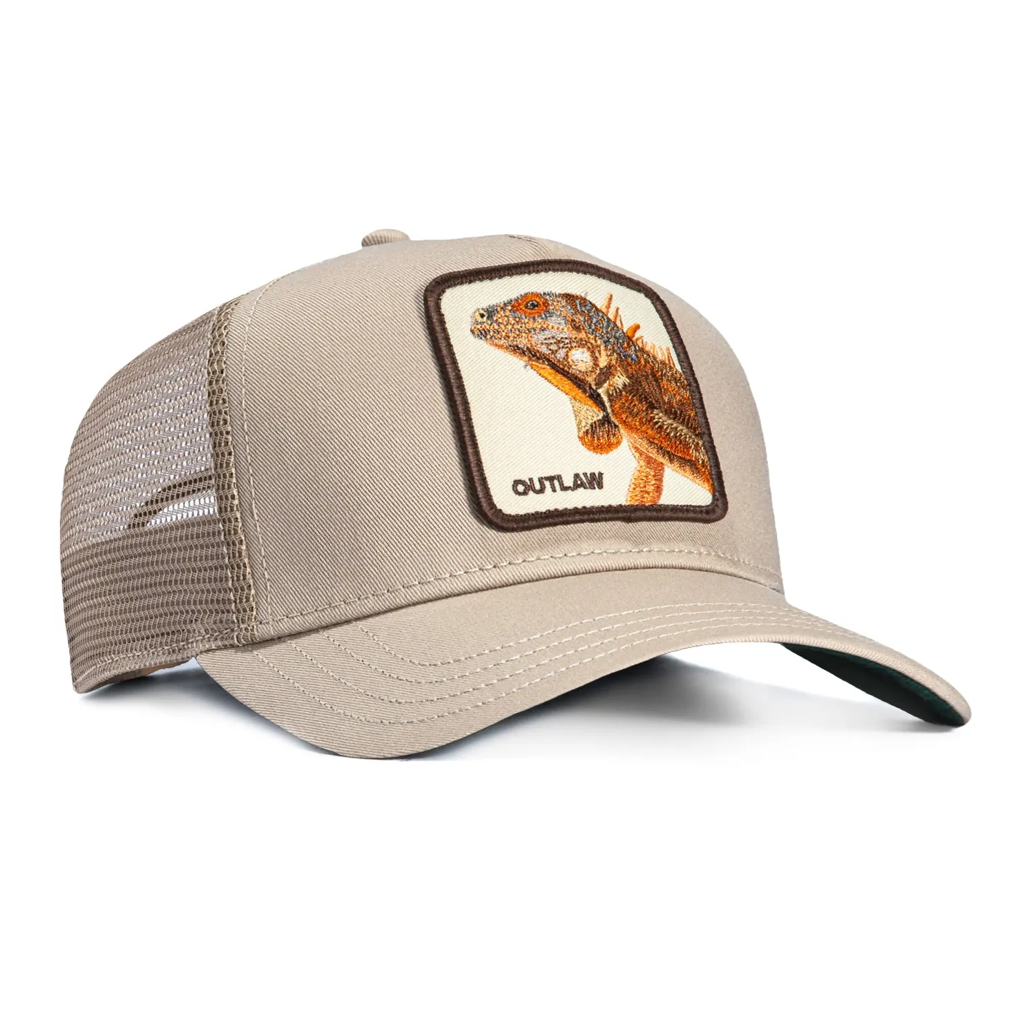 Goorin Bros The Outlaw Lizard Adjustable Snapback Trucker Hat - Khaki sold by Hat Club