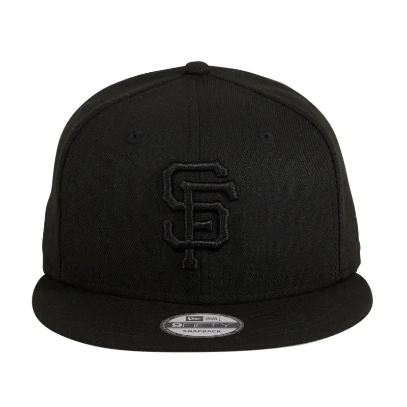 New Era 9Fifty MLB Basic San Francisco Giants Snapback Hat - Black, Black made by New Era