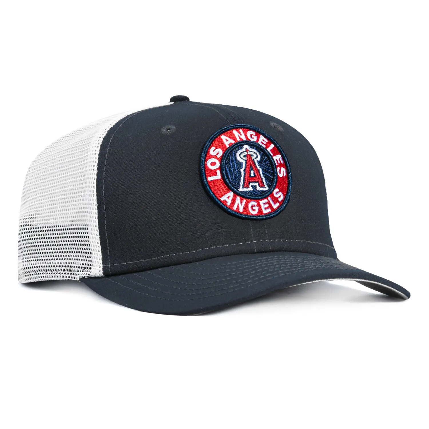 New Era 9Seventy Los Angeles Angels 2022 City Connect Snapback Trucker Hat - Navy, White sold by Hat Club