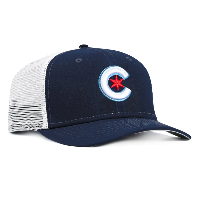 New Era 9Seventy Chicago Cubs 2021 City Connect Snapback Trucker Hat - Navy, White made by New Era