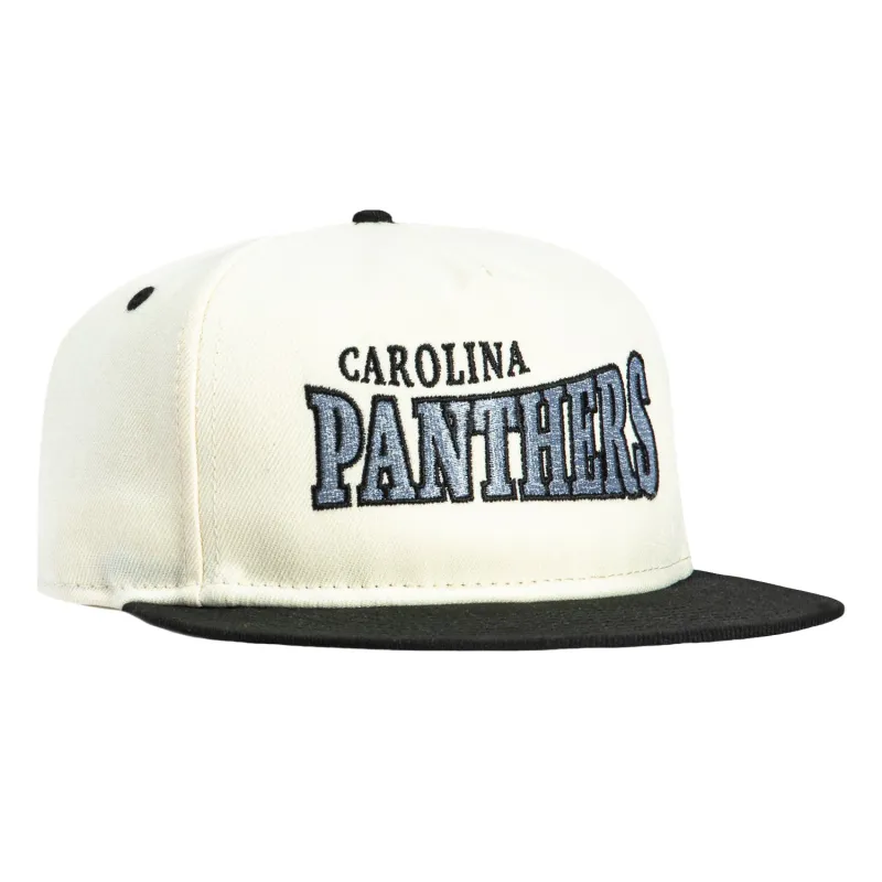 New Era 19Twenty Panther Carolina Panthers Word Snapback Hat - White, Black sold by Hat Club