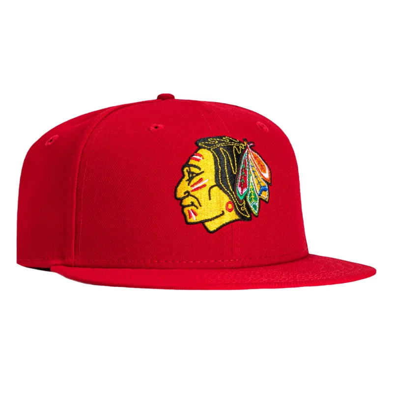 New Era 59Fifty Chicago Blackhawks 1957 Green UV Hat - Red sold by Hat Club