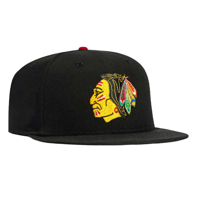 New Era 59Fifty Chicago Blackhawks 1957 Green UV Hat - Black sold by Hat Club