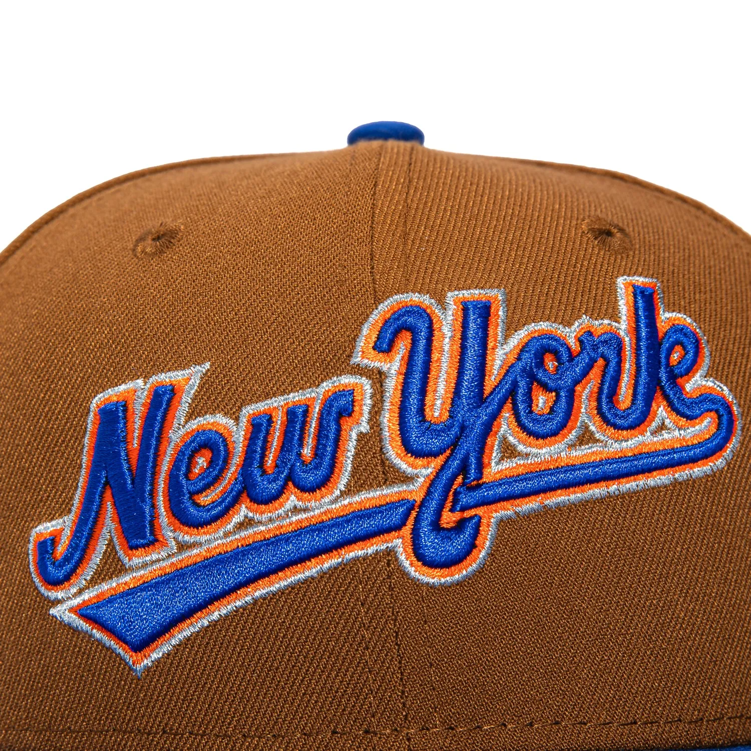 New Era 59Fifty Toasted Peanut New York Mets 1969 World Series Patch Script Pink UV Hat - Khaki, Royal sold by Hat Club product image thumbnail 4