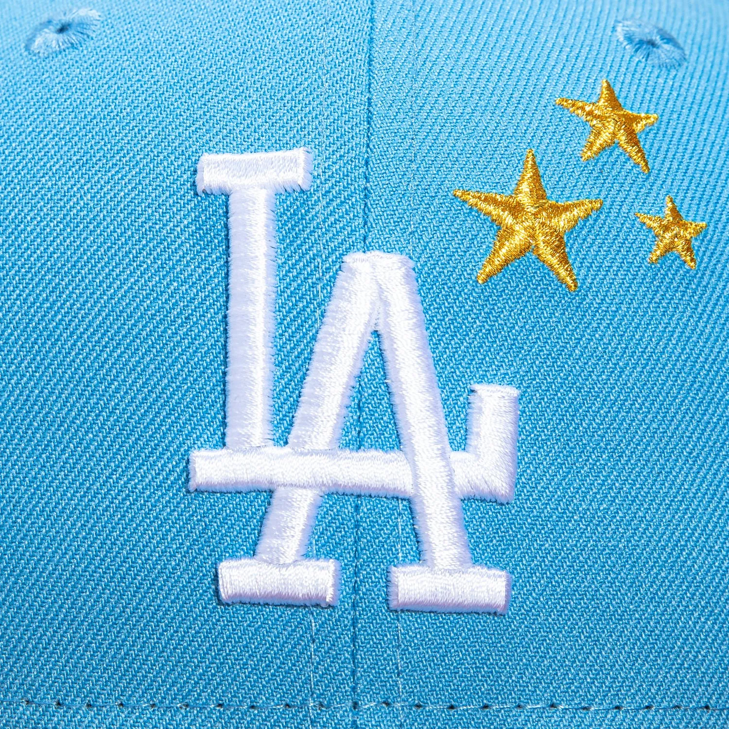 New Era 59Fifty Toasted Peanut Dodgers 50th Anniversary Stadium Patch Stars Hat light Blue UV - Light Blue, Khaki sold by Hat Club product image thumbnail 4