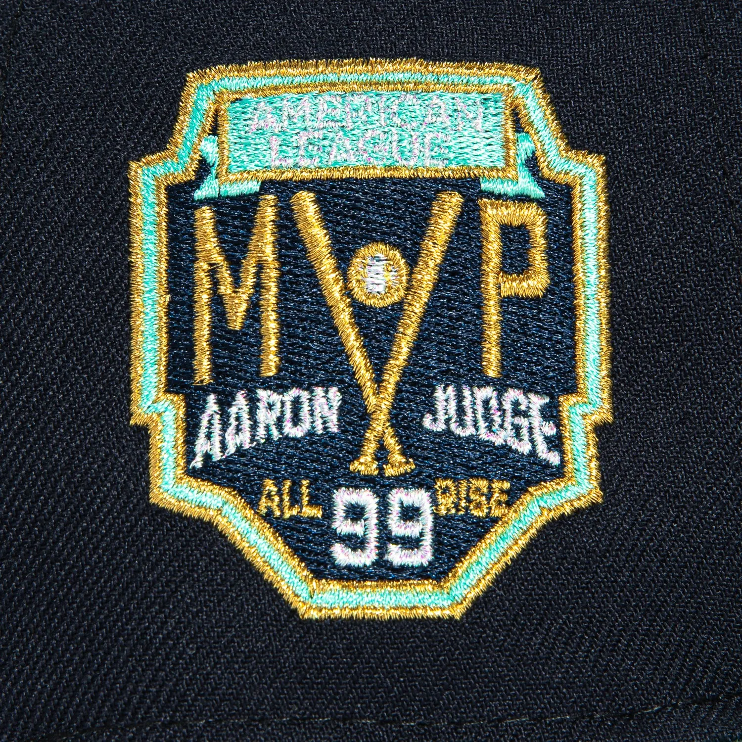 New Era 59Fifty New York Yankees Aaron Judge MVP Patch Hat - Navy, Mint, Metallic Gold sold by Hat Club product image thumbnail 5
