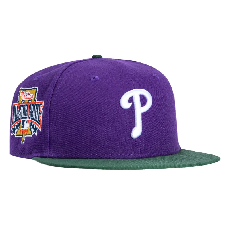 New Era 59Fifty Philadelphia Phillies 1996 All Star Game Patch Hat - Purple, Green sold by Hat Club