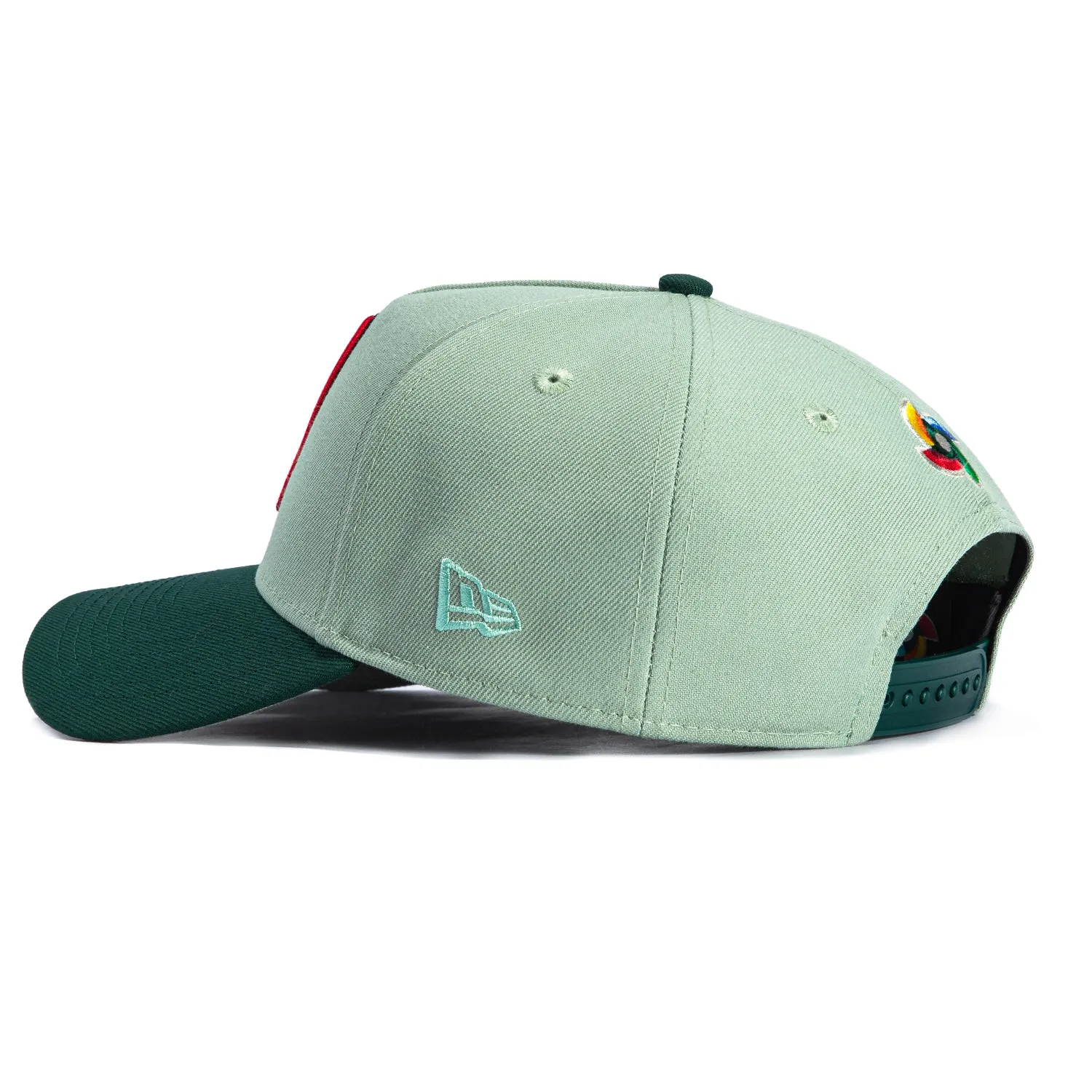 New Era 9Forty A-Frame Mexico World Baseball Classic Mexico Flag Patch Snapback Hat - Everest Green, Green sold by Hat Club product image thumbnail 2