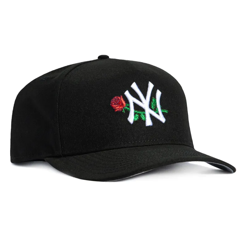 New Era 9Fifty A-Frame New York Yankees Rose Snapback Hat - Black made by New Era