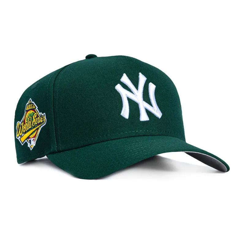 New Era 9Forty A-Frame New York Yankees 1996 World Series Patch Snapback Hat - Green, White sold by Hat Club