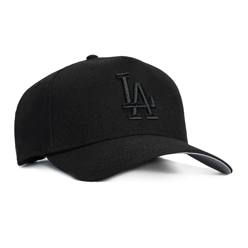 New Era 9Forty A-Frame Los Angeles Dodgers Snapback Hat - Black, Black made by New Era