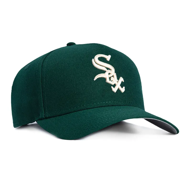 New Era 9Forty A-Frame Chicago White Sox Snapback Hat - Green, Ivory made by New Era