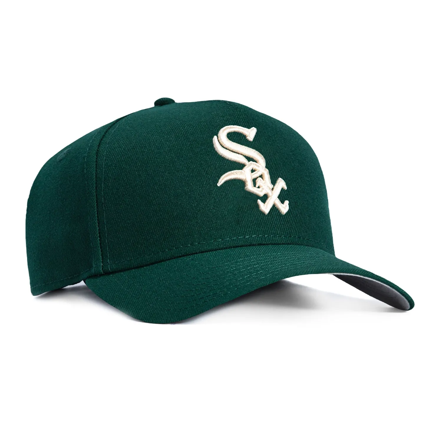 New Era 9Forty A-Frame Chicago White Sox Snapback Hat - Green, Ivory sold by Hat Club