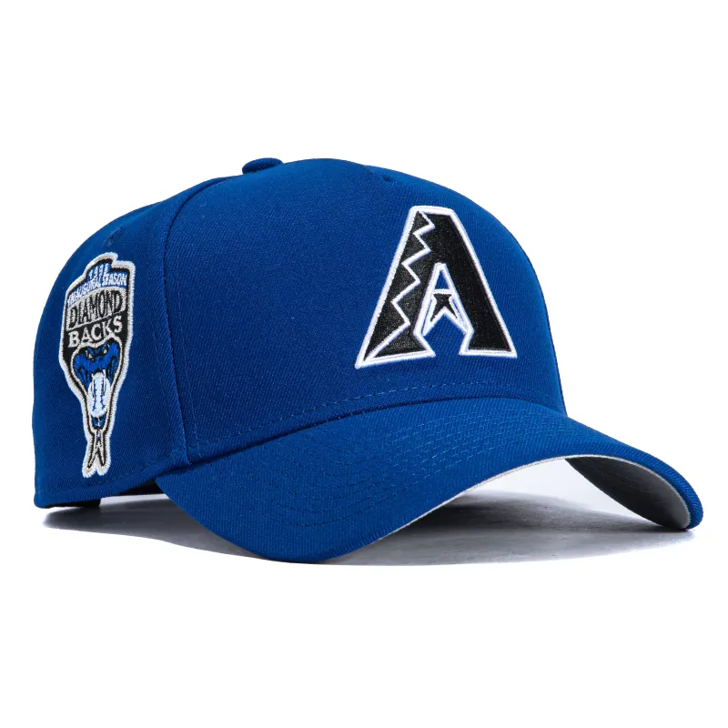 New Era 9Forty A-Frame Arizona Diamondbacks Inaugural Patch Snapback Hat - Royal, Black sold by Hat Club