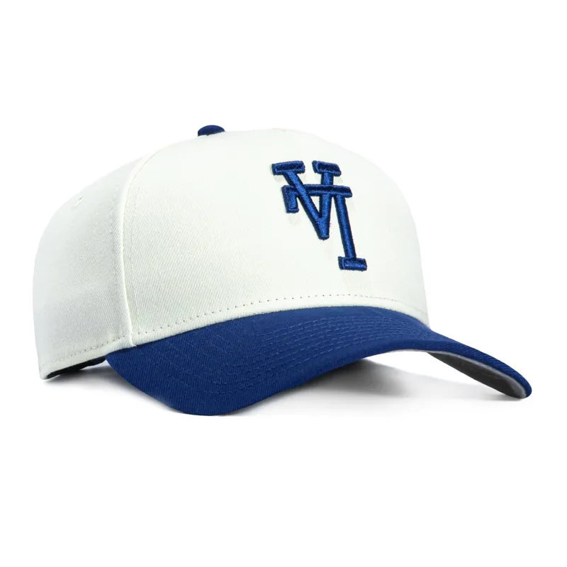 New Era 9Forty A-Frame Los Angeles Dodgers Upside Down Snapback Hat - White, Royal sold by Hat Club