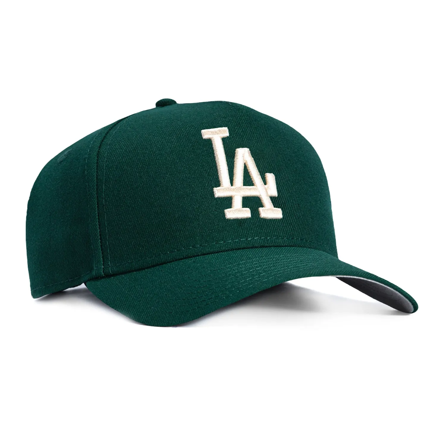 New Era 9Forty A-Frame Los Angeles Dodgers Snapback Hat - Green, Ivory sold by Hat Club