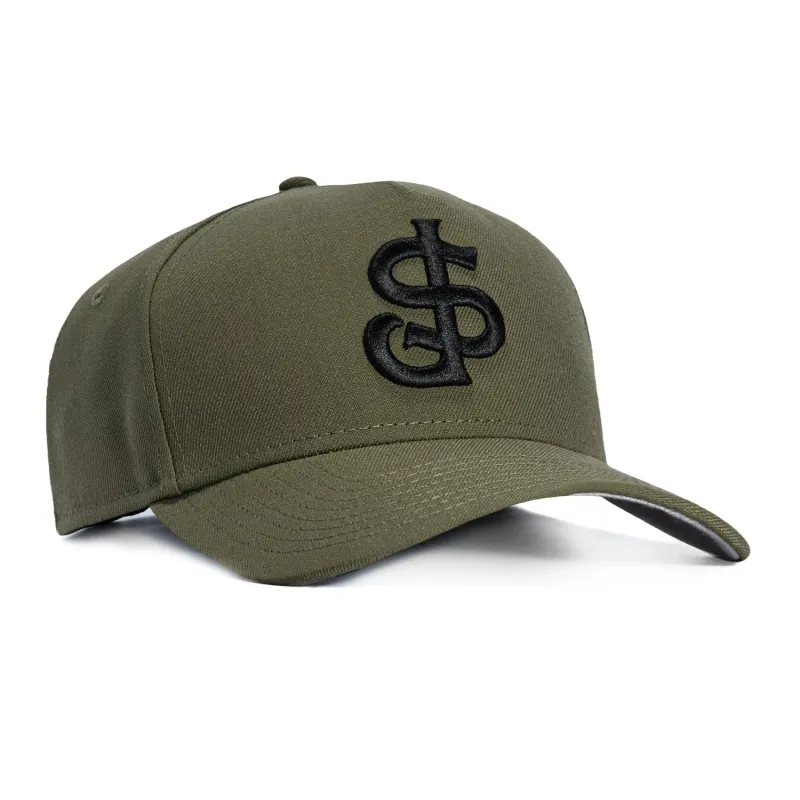 New Era 9Forty A-Frame San Jose Giants Snapback Hat - Olive, Black made by New Era