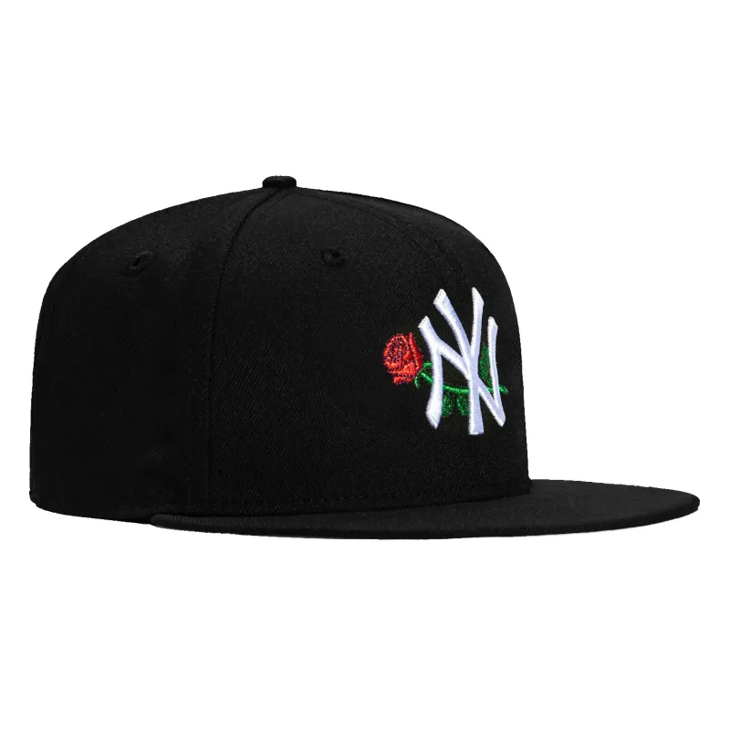 New Era 59Fifty New York Yankees Rose Hat - Black sold by Hat Club