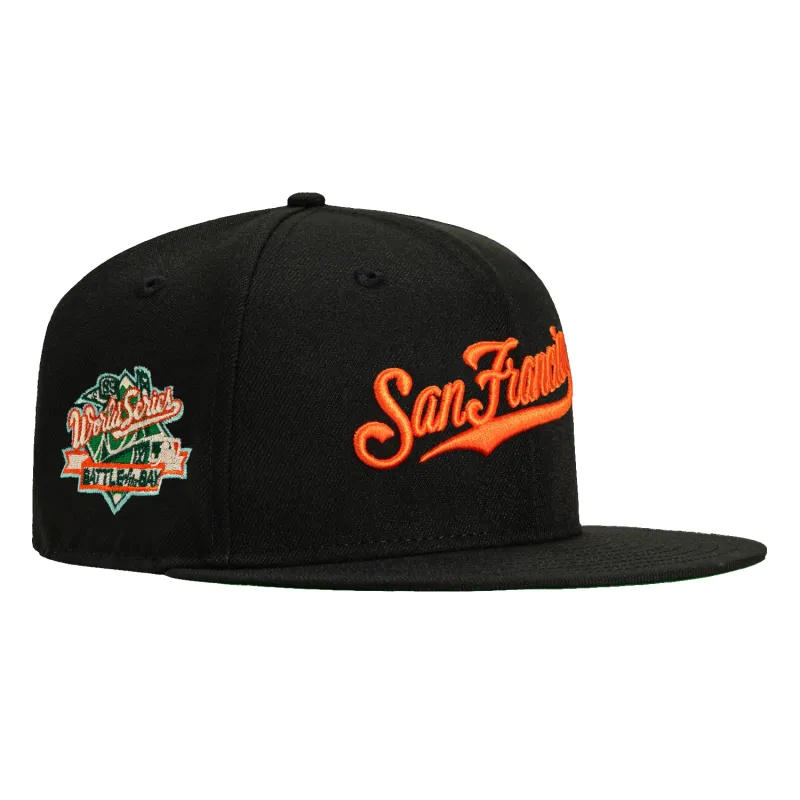 New Era 59Fifty San Francisco Giants Battle of the Bay Patch Script Hat - Black, Orange made by New Era