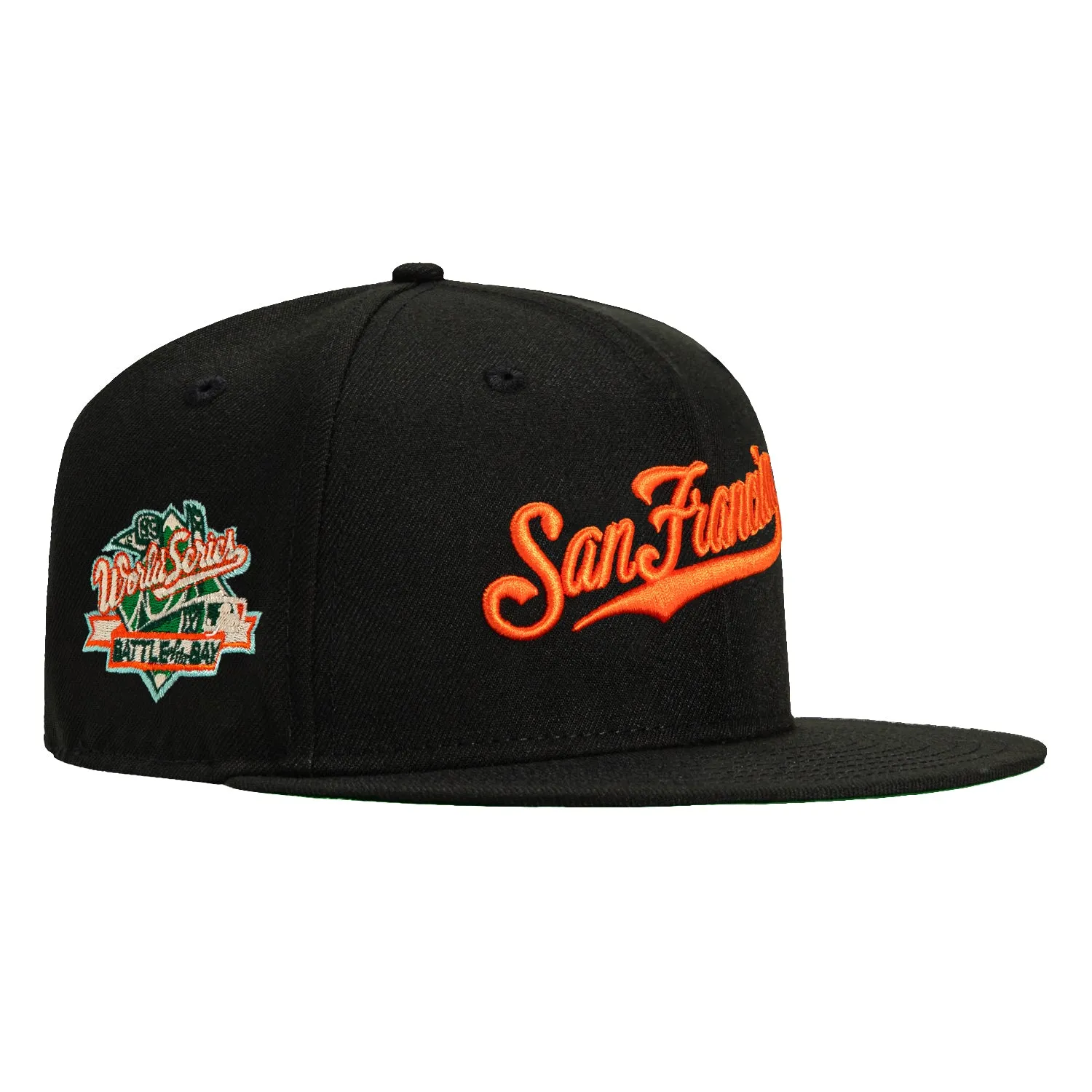 New Era 59Fifty San Francisco Giants Battle of the Bay Patch Script Hat - Black, Orange sold by Hat Club