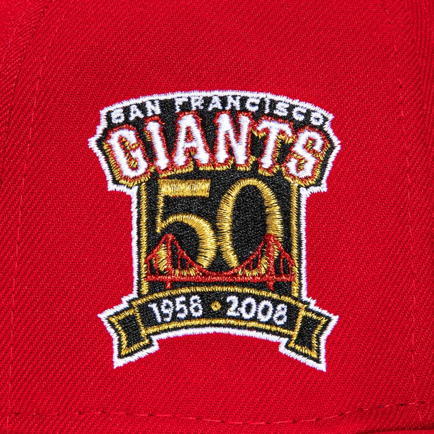 New Era 59Fifty San Francisco Giants 50th Anniversary Patch Hat - Red, White sold by Hat Club product image thumbnail 5