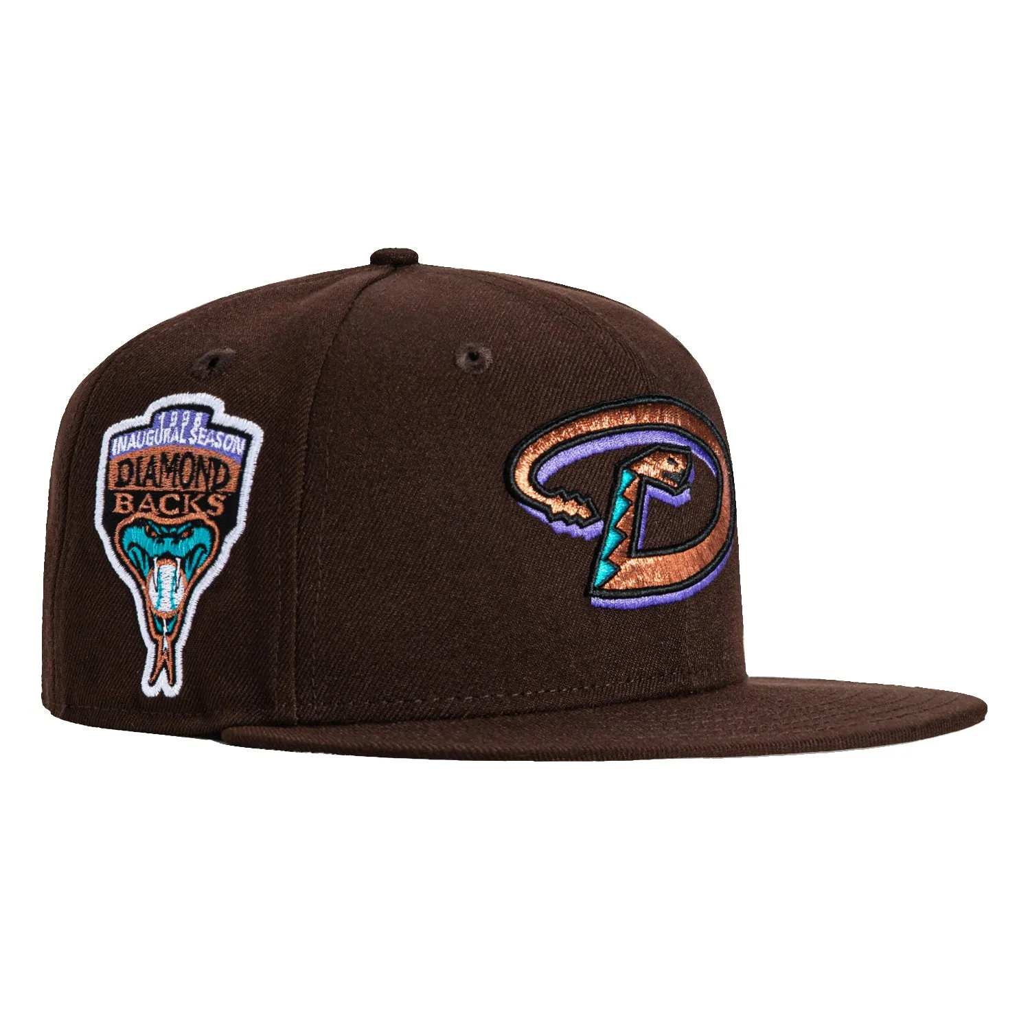 New Era 59Fifty Arizona Diamondbacks Inaugural Patch D Hat - Brown sold by Hat Club