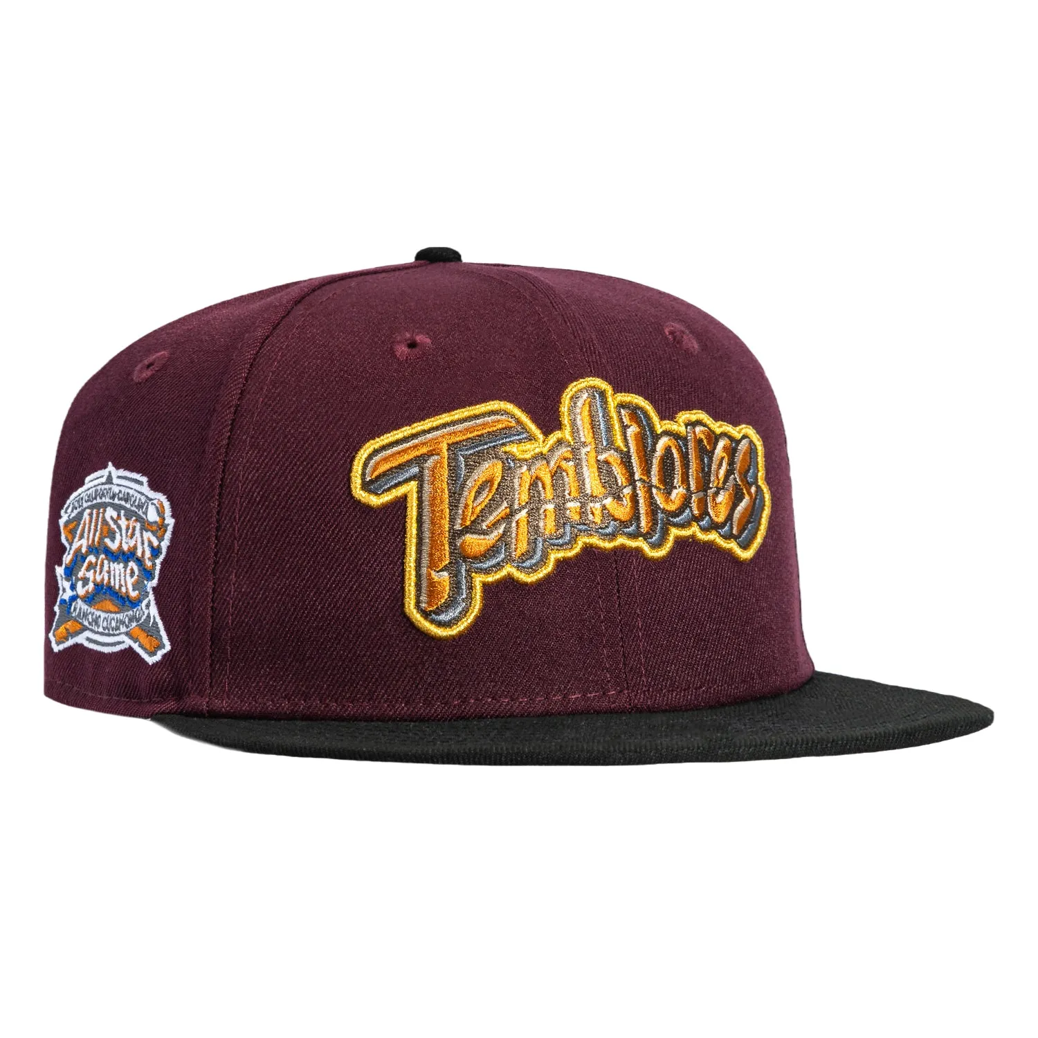 New Era 59Fifty Rancho Cucamonga Quakes 2015 All Star Game Patch Temblores Hat - Maroon, Black sold by Hat Club