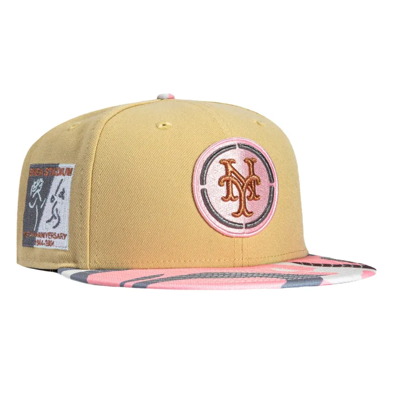 New Era 59Fifty New York Mets 40th Anniversary Stadium Patch Hat - Tan, Camo sold by Hat Club