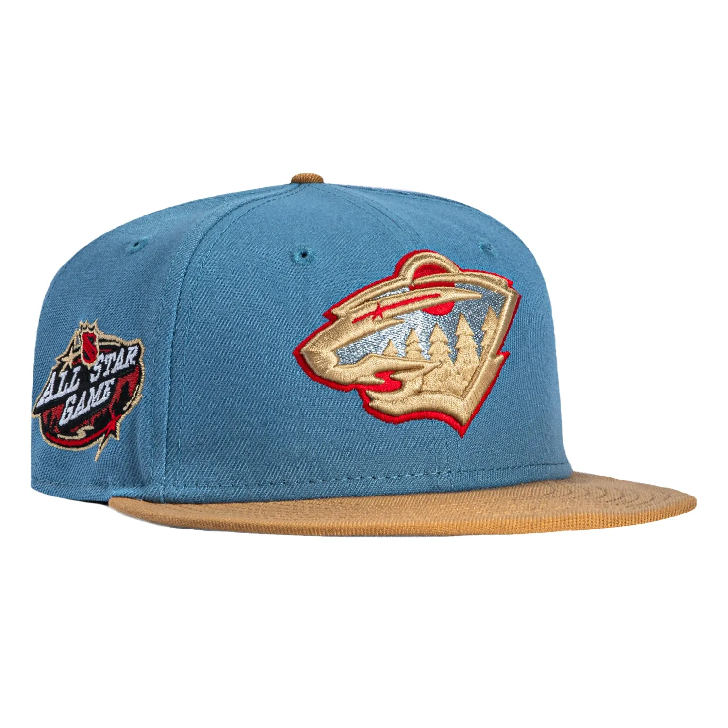 New Era 59Fifty Minnesota Wild 2014 All Star Game Patch Hat - Indigo, Khaki sold by Hat Club