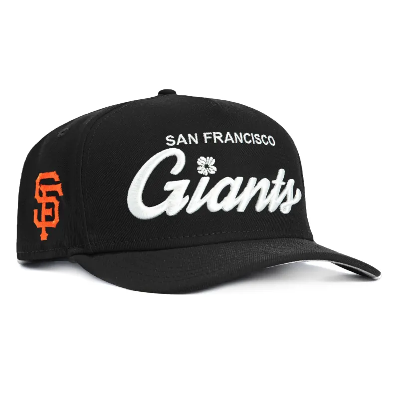 New Era 9Fifty A-Frame Local Play San Francisco Giants Logo Patch Snapback Hat - Black made by New Era
