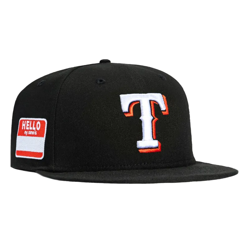New Era 59Fifty Texas Rangers My Name Is Patch Hat - Black, White made by New Era