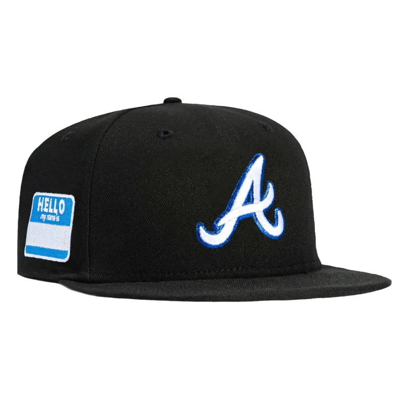 New Era 59Fifty Atlanta Braves My Name Is Patch Hat - Black, White made by Hat Club