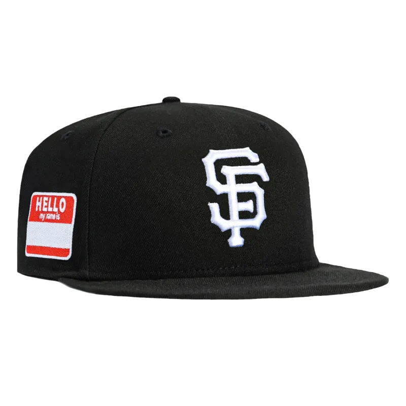 New Era 59Fifty San Francisco Giants My Name Is Patch Hat - Black, White made by Hat Club