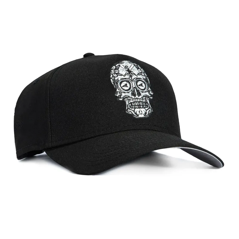 New Era 9Forty A-Frame Chicago White Sox Sugar Skull Snapback Hat - Black made by New Era