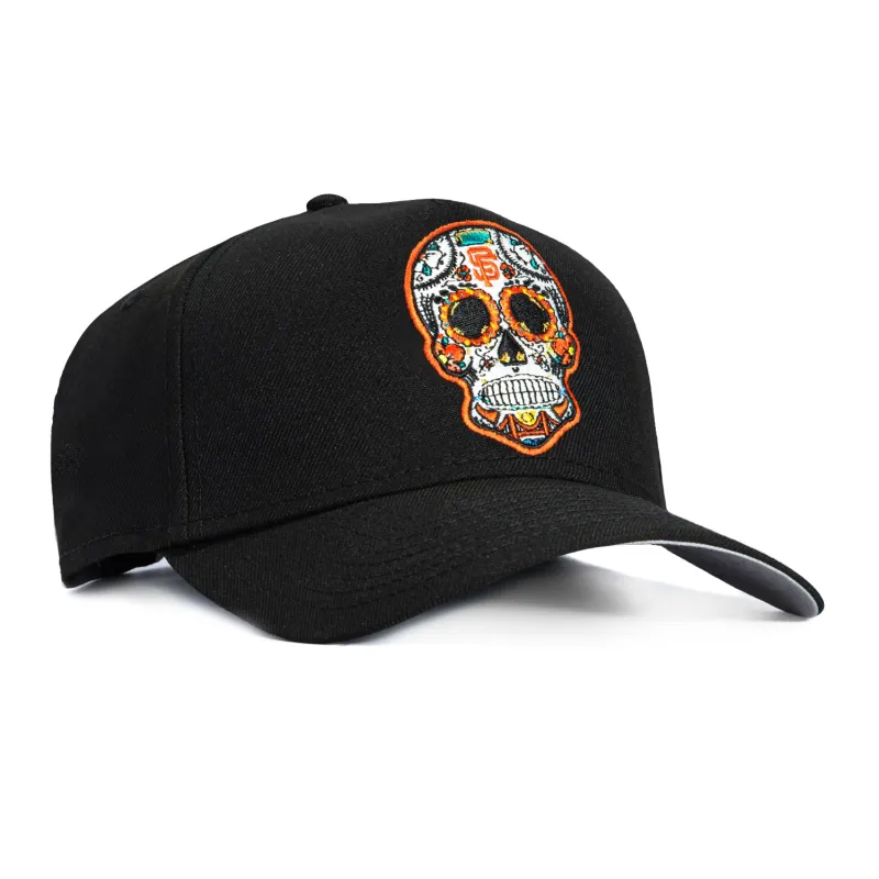 New Era 9Forty A-Frame San Francisco Giants Sugar Skull Snapback Hat - Black made by New Era