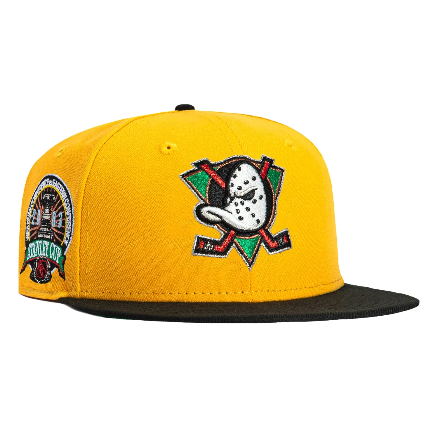 New Era 59Fifty Anaheim Ducks 2003 Stanley Cup Patch Hat - Gold, Black sold by Hat Club