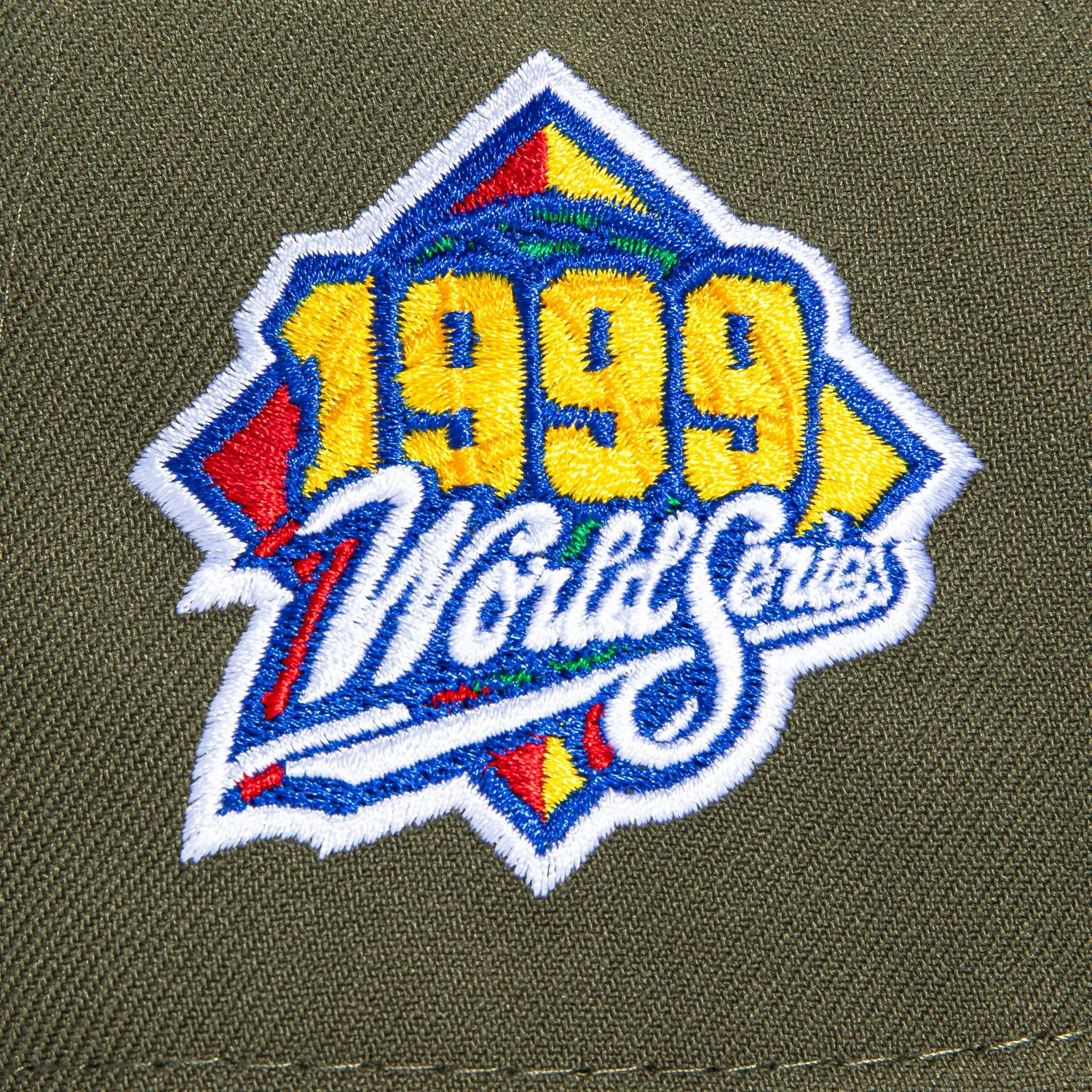 New Era 9Forty A-Frame New York Yankees 1999 World Series Patch Snapback Hat - Olive, White sold by Hat Club product image thumbnail 4