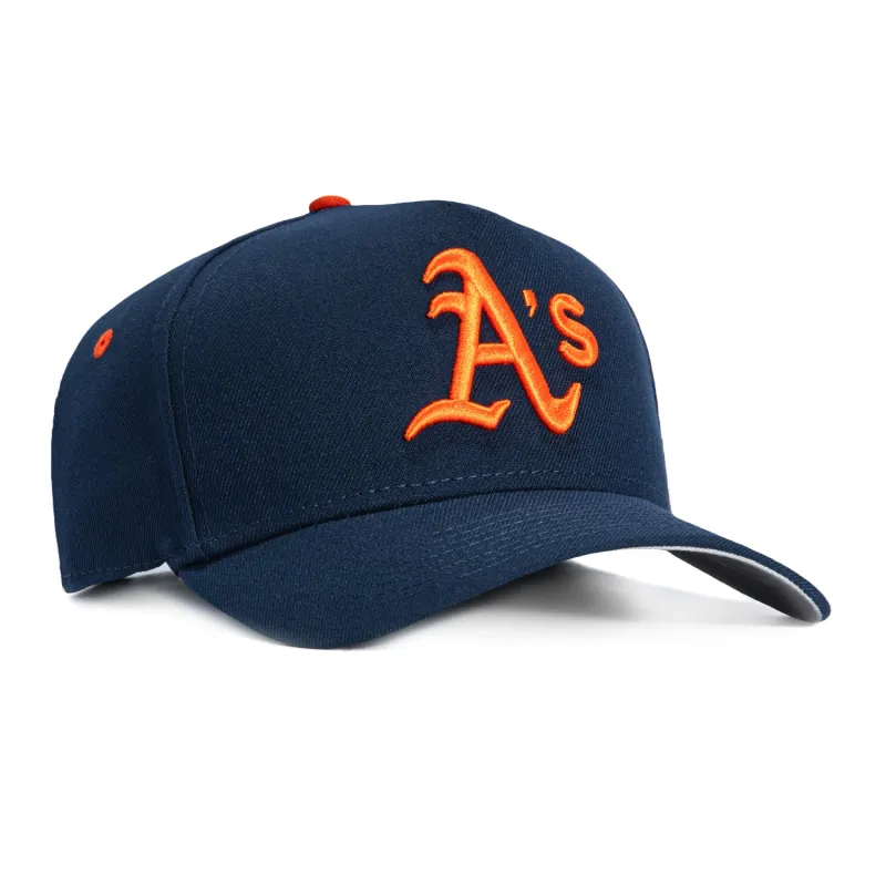 New Era 9Forty A-Frame Oakland Athletics Snapback Hat - Navy, Orange sold by Hat Club