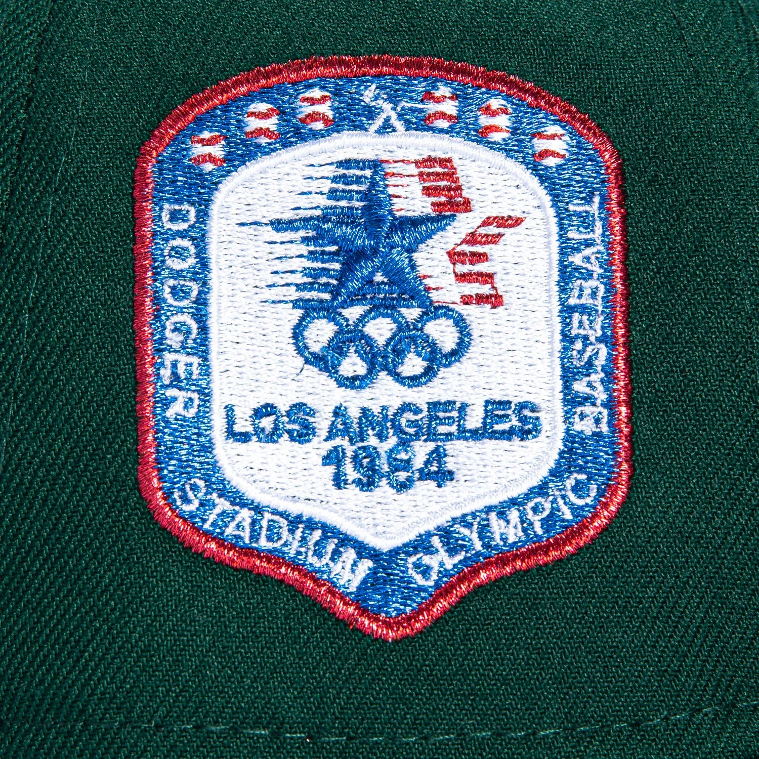 New Era 9Forty A-Frame Los Angeles Dodgers 1984 Olympic Stadium Patch Pink UV Snapback Hat - Green, Ivory sold by Hat Club product image thumbnail 4
