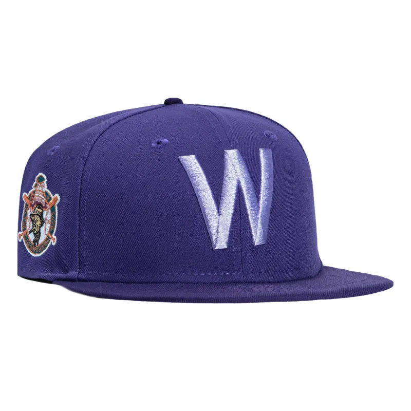 New Era 59Fifty Horror Pack Washington Senators 1956 All Star Game Patch Hat - Purple, Purple sold by Hat Club
