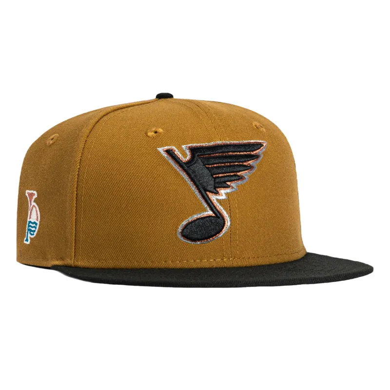 New Era 59Fifty St Louis Blues Logo Patch Hat - Gold, Black, Metallic Copper made by New Era