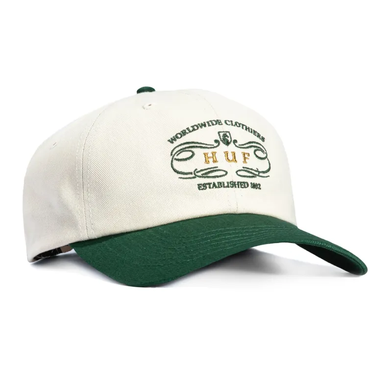 HUF Worldwide Clotheirs Relaxed Strapback Hat - Stone, Green made by HUF