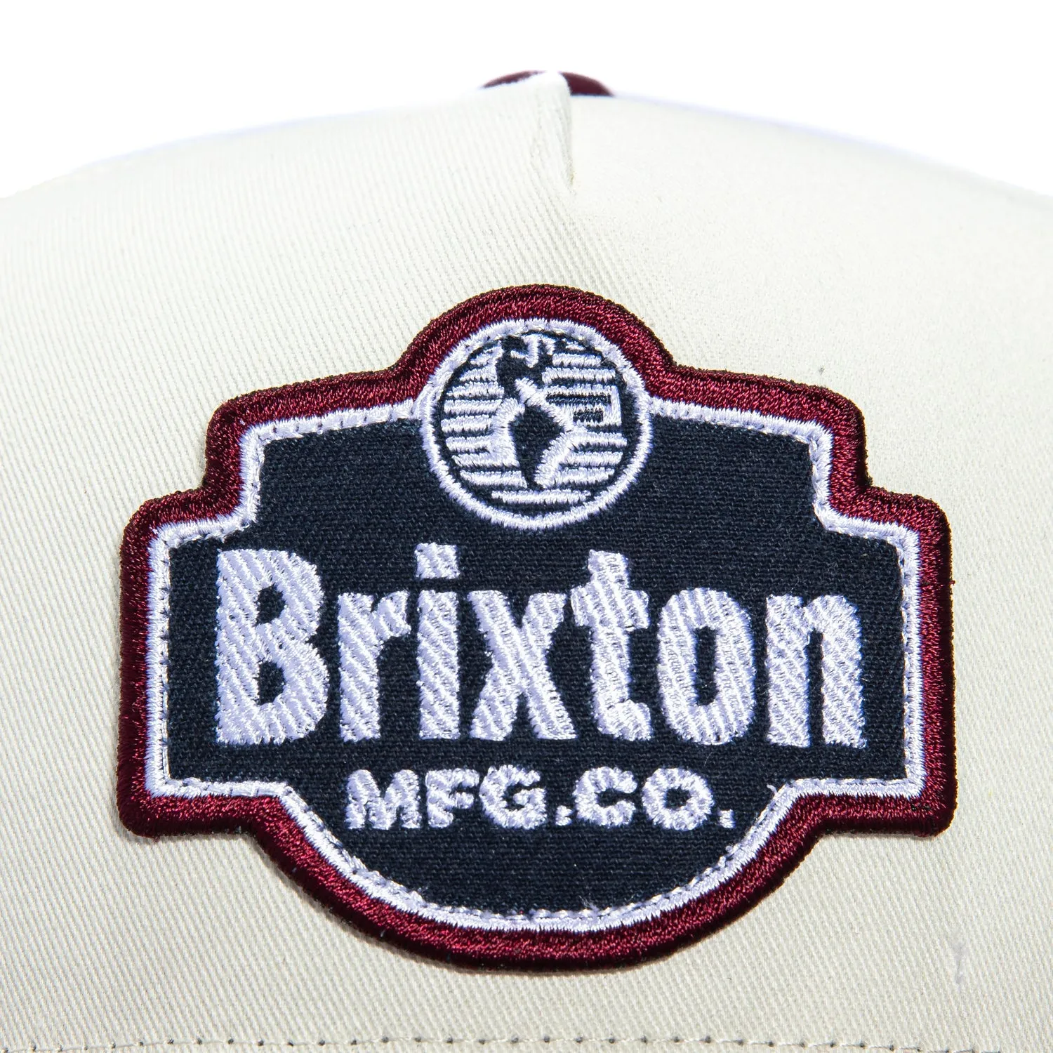 Brixton Genuine Quality Snapback Trucker Hat - White, Maroon sold by Hat Club product image thumbnail 3
