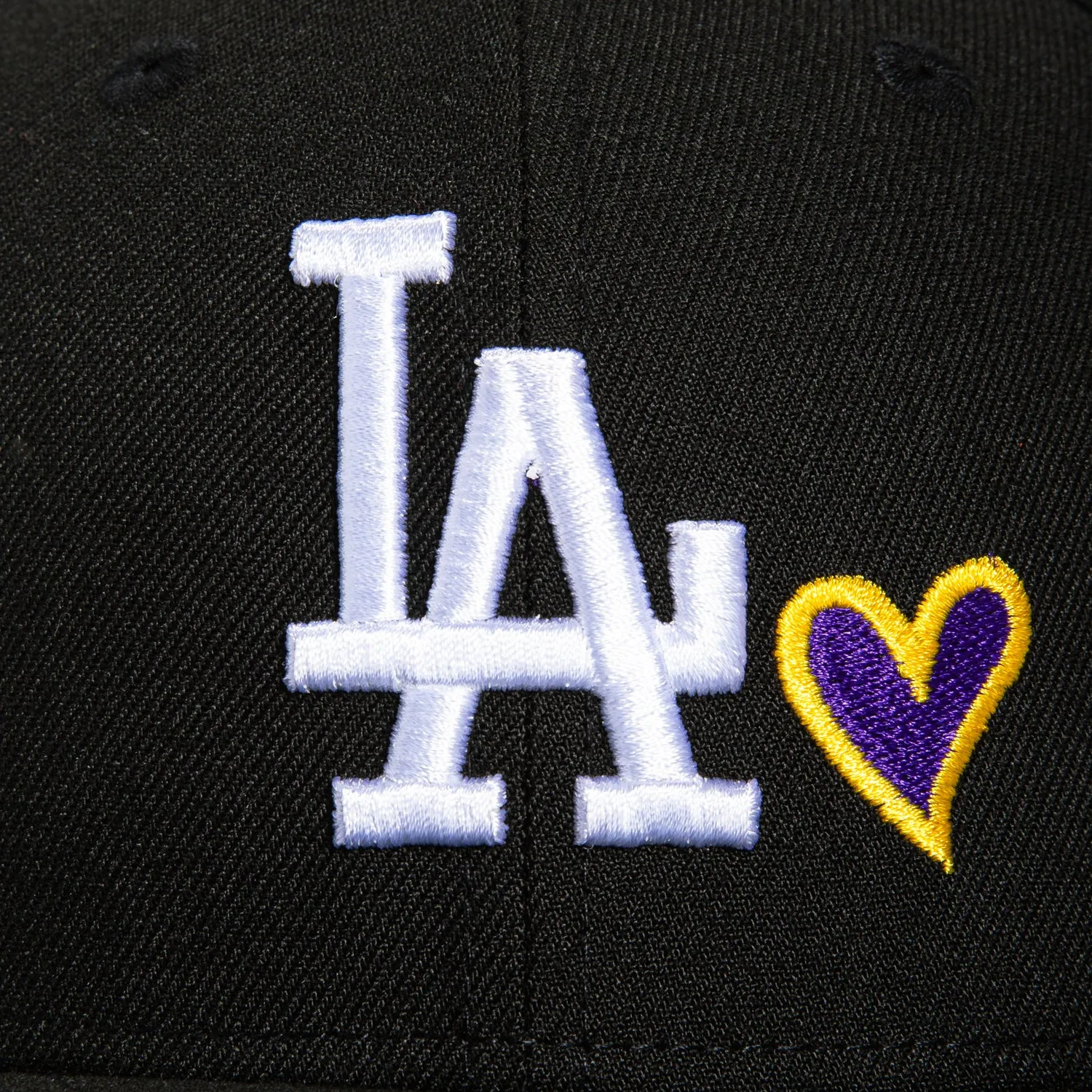 New Era 59Fifty Los Angeles Dodgers Heart Hat - Black, Purple, Gold sold by Hat Club product image thumbnail 4
