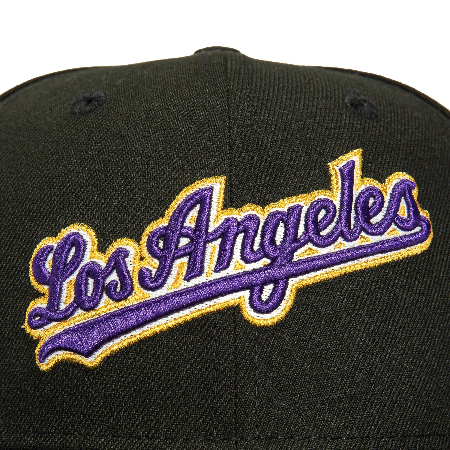 New Era 59Fifty Los Angeles Dodgers 60th Anniversary Script Patch Hat - Black, Purple, Metallic Gold sold by Hat Club product image thumbnail 4